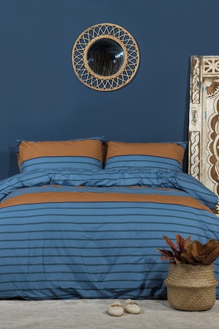 Elart Arden Nevresim Takımı Çift Kişilik %100 Pamuk Ranforce Lastikli Çarşaf 200x220 Cm Renkli