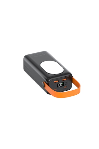 Cp-03 30.000mah 22.5w Süper Hızlı Şarj Powerbank - Dahili 4 Kablolu Ve Led Aydınlatmalı Siyah