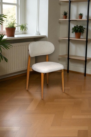 Bohem İskandinav Masa Sandalye Takımı 6 Adet Polo Sandalye Mdf Beyaz Oval Masa Modern Şık Beyaz