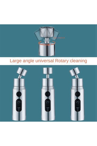 Xurunkeji Döndürülebilir Mutfak Musluğu Çok İşlevli Kazıyıcı Evrensel Sıçrama Geçirmez Kabarcık Üreticisi Güçlendirici Genişletici Su Nozulu GÜMÜŞ