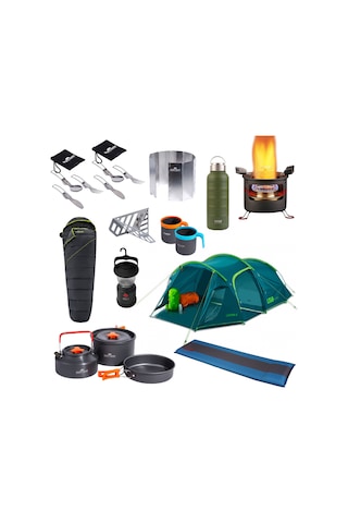 Outdoor Pro: Tam Teçhizatlı Kamp Seti 3058-Pro Yeşil