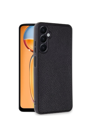 Gld-spt- Newface Samsung Uyumlu Galaxy A55 5g Kılıf Aras Deri Kapak - Siyah