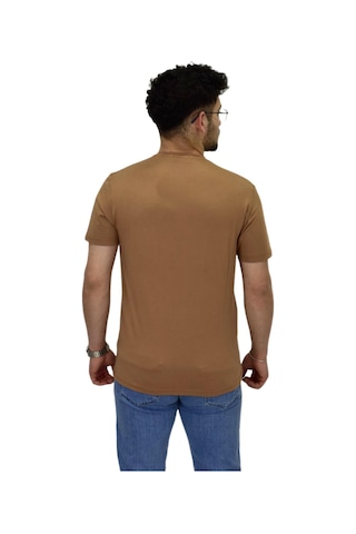 Raymons Erkek Sıfıryaka Düz Likra Süprem Tişört 4380 Bgl-st04528 Açık Kahverengi