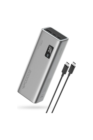 Cuktech 15 Powerbank 20000 Mah 150 W Pd3.1 Süper Hızlı Şarj 3 P Gri