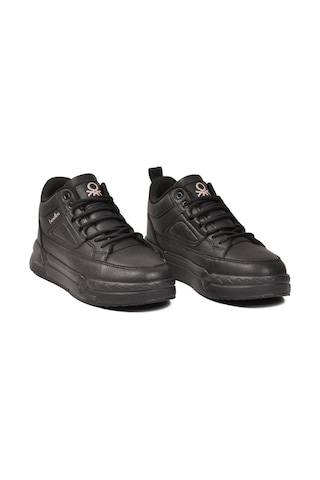 United Colors Of Benetton Siyah Bağcıklı Bilek Boy Erkek Sneaker Bnı-11196 M