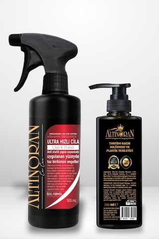 Araç Güzellik Seti - Torpido Parlatıcı 200ml + Ultra Hızlı Cila 500ml