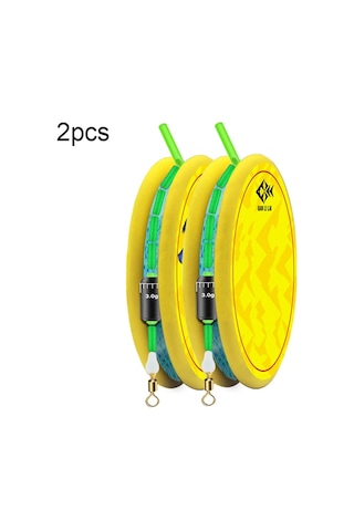 2 Adet Açık Hava Balıkçılık Anti-karışıklık Benekli Görünmez Misina Seti Ölçekli, Boyut: 3.6m 5.0 Sarı