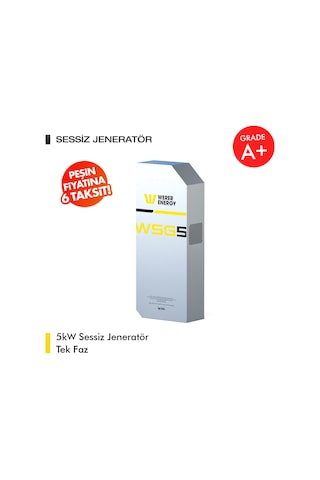 5kW LiFePO4 Lityum Demir Fosfat Tek Faz Sessiz Jeneratör