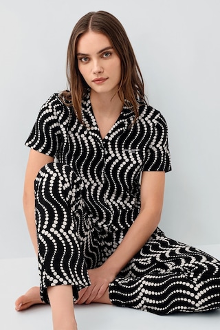 Pierre Cardin Kadın Siyah Gömlek Pijama Takım Pc9168-s-v1 Siyah