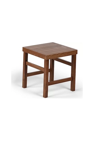 Atina Sabit Sehpa 40x40 - Dış Mekan Kare Ahşap Bahçe, Balkon Sehpası Çok Renkli
