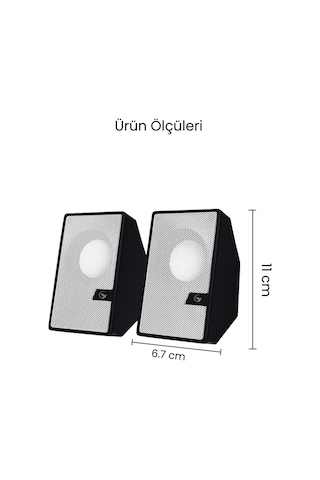 Sprange 2 Li Tak Çalıştır Usb Bilgisayar Hoparlörü Güçlü Ses, Kompakt Tasarım, Ev-ofis Kullanıma Uygun