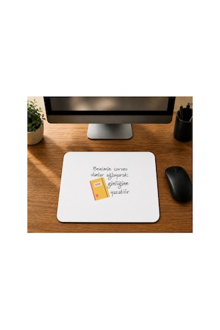 Benimle Sorunu Olanlar Ağlayarak Baskılı Mousepad Bilgisayar Altlığı
