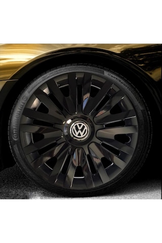 Volkswagen Caddy 15'' Inç Piano Black 4lü Set Jant Kapağı Çelik Jant Görünümlü