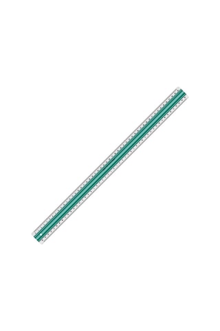 50 Cm Super Series Anti-slide Kaydırmaz Cetvel Şeffaf/yeşil