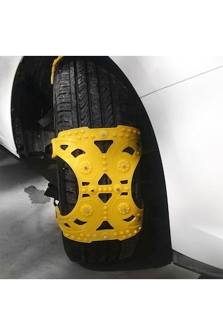 Coofbe Çantalı 6 Adet Set Plastik Araç Lastik Zinciri Kar Zinciri Kilit Sistemli Araç Lastik Zinciri