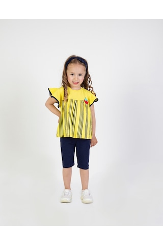 Harika Kids Kız Bebek Kaprili Kısa Kollu Karpuz Kol Bandanalı Yazlık Basic Alt-üst Takım 6-24 Ay 001