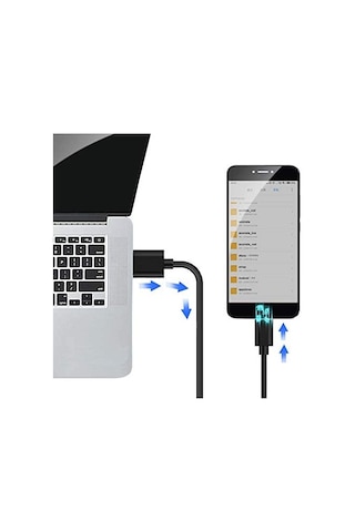 Microcase Micro USB Şarj ve Data Kablosu - 2 Metre Siyah