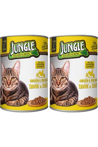 400 Gr Konserve Kedi Maması Tavuklu & Sebzeli - 2 Adet