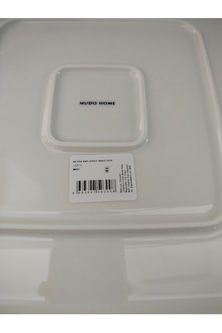 Md Natura Kare Servis Tabağı Beyaz