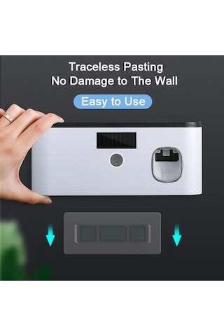 Bosphorusboutique02 Gri Elektrikli Diş Fırçası Uv Sterilizasyon Kurutma Tutucu Duvara Monte Diş Macunu Sıkacağı Banyo Organizatör Aksesuarları Set Gri Gri