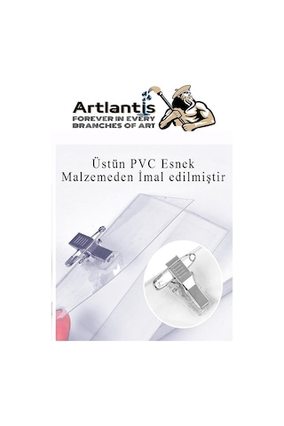 Personel Şeffaf Yaka Kartı İğneli Ve Mandallı 10 Adet Pvc Yaka Kartlığı Kimlik Korumalı Büro Ofis Okul