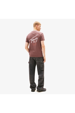 Tommy Hilfiger Regular Sign Backprint Erkek Kahverengi T-shirt Dm0dm22320 Kahverengi