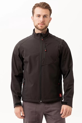 Erkek Kışlık Su Geçirmez Softshell Mont Salina İtici Rüzgar Outdoor Siyah