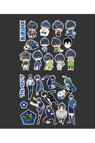 İsagi - Bluelock-yoichi Isagi - Parlak Kağıt -2li Sticker Set-telefon Süsleme Blue Lock Mor