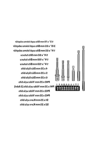 16 Parça Mıknatıslı Bits Uç Seti - 1/4, 1/2, 3/8