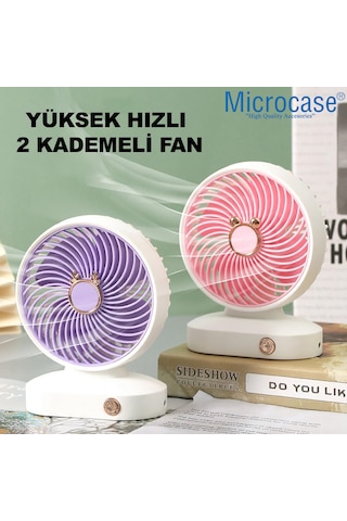 Microcase Fn36 Masaüstü Şarj Edilebilir Taşınabilir Mini Fan - Al5298
