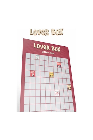 Lover Box Çiftlere Özel Kazı Kazan Poster, 100 Yetişkin Aktivitesi, Premium Kalite, Koruyucu Kaplama