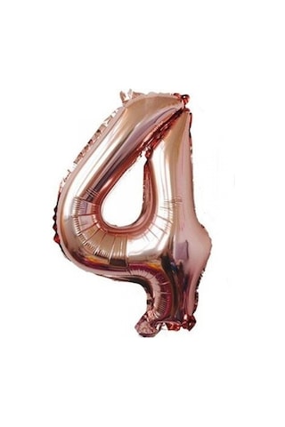 4 Rakam Rose Gold Folyo Balon 40 İnç 100 Cm 4 Rakam Rose Gold Folyo Balon 40 İnç 100 Cm