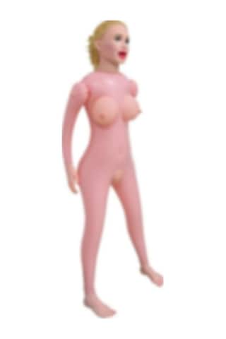 Erofoni Yeni Nesil Büyük Boy Sesli Sarı Saçlı Realistik 3 İşlevli Titreşimli Kaliteli Şişme Bebek Kadın Manken