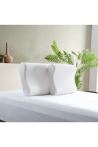 Doqu Home Visco Comfort Yastık 51 X 42 + 13 Cm - Beyaz Beyaz