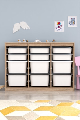 Cosmo 2xl Sonomo 12 Sepetli Çok Amaçlı Mutfak Kiler Dolabı Beyaz Beyaz - Ceviz