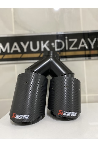 Akrapovic Karbon Egzoz Ucu Çift Çıkış 90mm Sağ --mayukdizayn--