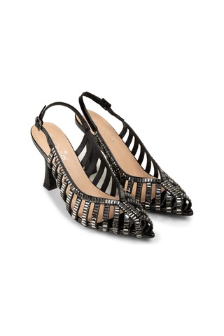 Deery Kadın Siyah Slingback Abiye Ayakkabı - 26204zsyhm01