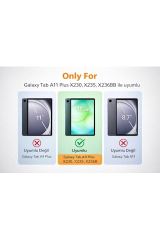 Samsung Galaxy Uyumlu Tab A11 Plus 11inç X230 Kılıf Darbelere Dayanıklı Şeffaf Kapak X235 X236b Kılıf