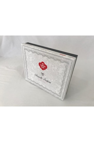 Cotton Box 3D Nakışlı Çift Kişilik Saten Nevresim Takımı Luna Pud Çiçekli