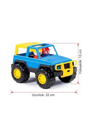 Safari Jeep Aracım Eğlenceli Ve Dayanıklı Özel Tasarım Mavi 22 Cm Oyuncak Arazi Aracı
