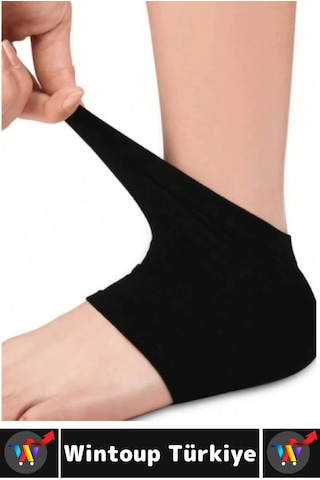 Ergonomik Konforlu Kaymaz Azaltan Esnek Silikon Çok Şık Unisex Nemlendirici Topuk Çorabı 2 Çift Standart