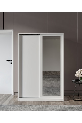 %100 Mdf Aynalı Sürgülü Dolap Portmant