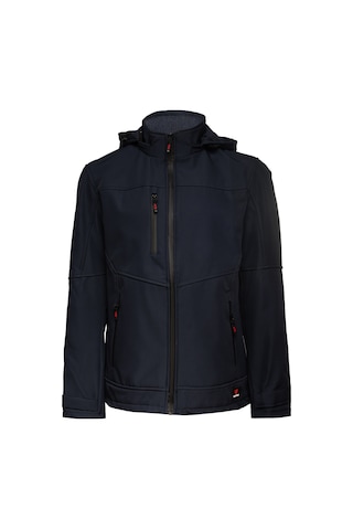 Softshell Kapşonlu Parçalı Mont lacivert