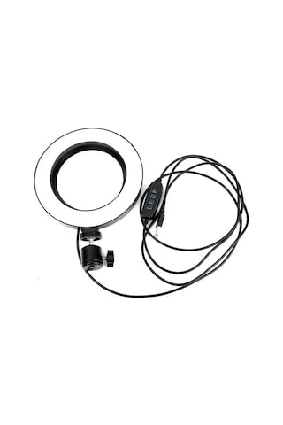 Kilifone - Canlı Yayın Işıklı M-16 Işıklı Telefon Tutucu Ring Light - Siyah - T13809
