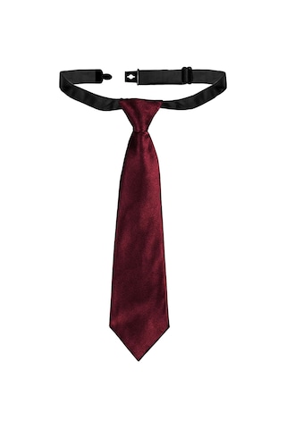 Bordo Ayarlanabilir Saten Çocuk Kravat Ve Mendil Seti Bordo