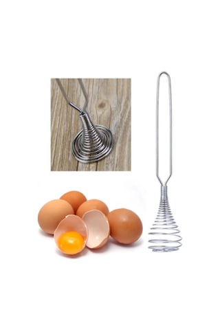 Paslanmaz Metal Mini Yumurta Çırpıcı & Karıştırıcı Krom