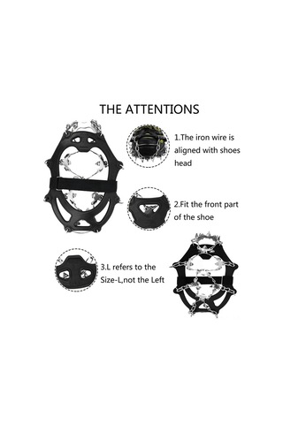 Vkemall "26 Dişli Paslanmaz Çelik Buz Tırmanış Ayakkabı Kızağı - Her Zemin İçin Kaymaz Taban"