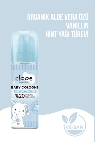 Hassas Ciltlere Özel Organik Aloe Vera Özlü Taze Pamuk Kokulu Soft Cotton Feel Bebek Kolonyası 3'lü Aile Paketi