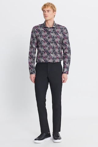 AC&Co / Altınyıldız Classics Erkek Sıyah Slim Fit Dar Kesim Yünlü Yan Cepli Takım Elbise Pantolonu Siyah