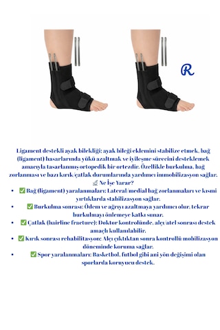 Rotantix Ligament Destekli Ayak Bilekliği Bandajı